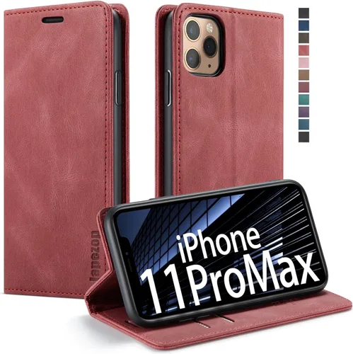 Miniatura 17 de japezop Funda compatible con iPhone 11, iPhone 11 con bloqueo RFID, soporte de tarjetero, funda de cuero con tapa para iPhone 11 de 6.1 pulgadas