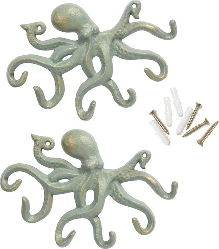 Miniatura 12 de Soporte para llaves de pared, ganchos de abrigo de pulpo montados en la pared, ganchos para toallas montados en la pared, ganchos para llaves