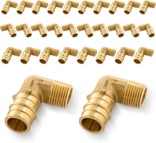 Miniatura 14 de Codo NPT macho de 1/2 x 1/2 pulgadas, accesorios de expansión PEX-A, para accesorios de manguera de tubería PEX, ASTM F1960 (PEX1960097)