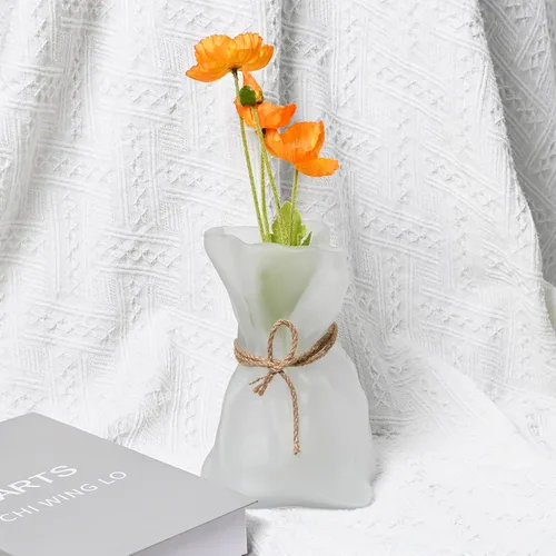 Miniatura 3 de Kaitnax Floreros de vidrio con forma irregular, florero decorativo para bodas, cenas, estanterías, decoración del hogar o regalo