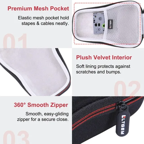 Miniatura 3 de LTGEM - Funda compatible con Brother P-Touch PTH110/PTH110BP/P-Touch PTH111 Pro/PTE110/PT-H100 etiquetadora, bolsa de almacenamiento de viaje
