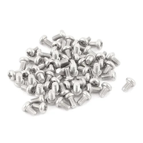 Miniatura 3 de uxcell Tornillos Phillips de cabeza cruzada de acero inoxidable 304 M2 x 0.118 in 60pcs