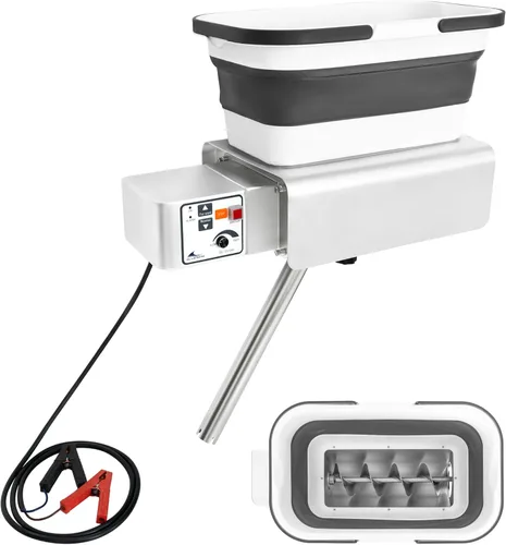 Miniatura 9 de BLUEWING Auto Chunker - Máquina de picar eléctrica con dispensador de cebo automatizado para pesca de atún con tolva plegable de 5 galones