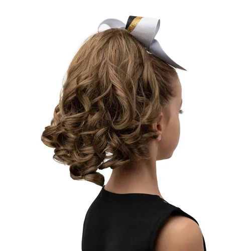 Miniatura 2 de Girly Curls Perfect Curls - Peluca de pelo rizado de 14 pulgadas para niñas jóvenes (castaño)