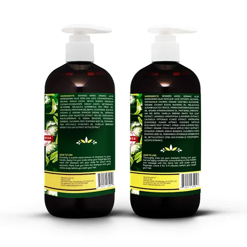 Miniatura 7 de Juego de champú y acondicionador de aceite de árbol de té y biotina para hombres y mujeres Fórmula de fuerza profesional Refresca y estimula