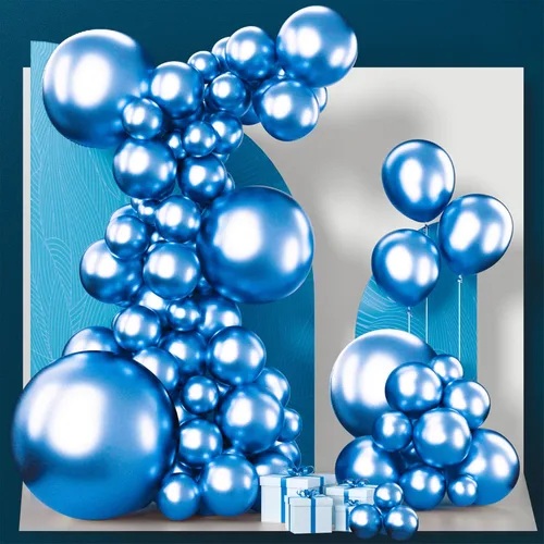 Miniatura 128 de PartyWoo Globos de color azul pizarra, 100 unidades, diferentes tamaños, paquete de 18, 12, 10, 5 pulgadas, azul marino, azul polvoriento, bohemio