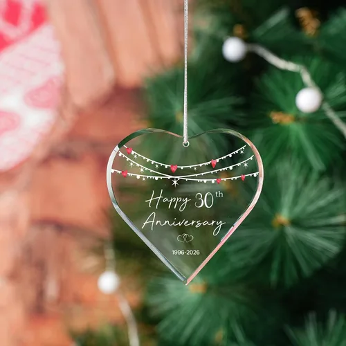 Miniatura 6 de ZUNON Adorno colgante de 10 años para él, 10ª boda, pareja, matrimonio, marido, adornos de Navidad de 3 pulgadas 2026 (10º aniversario)