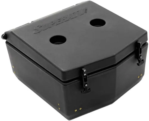 Miniatura 9 de SuperATV Enfriador trasero aislado de alta resistencia/caja de carga para Polaris General 1000 / General 4 (2016+) - Tapa sellada mantiene el hielo