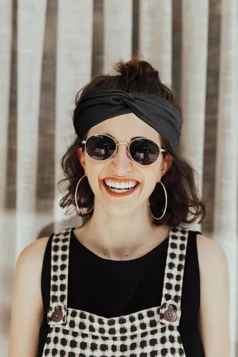 Miniatura 3 de Hjiaruiky 2 diademas de turbante para mujer, bohemias, elásticas, a la moda, de tela anudada, bonita, gruesa, para mujeres y niñas, color negro