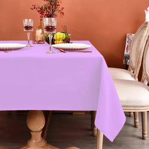 Miniatura 13 de MEANMOY Mantel cuadrado de poliéster lavable, resistente al agua y a las manchas, de 210 GSM, de 54 x 54 pulgadas, mantel de mesa rectangular sin