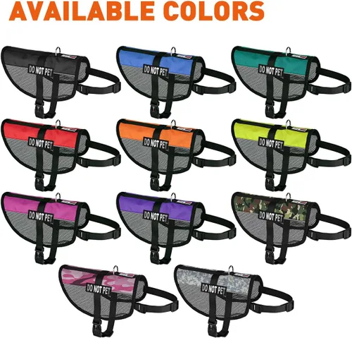 Miniatura 3 de DogLine 13"-16" maxaire Malla Chaleco para perros y 2 NO extraíbles Pet Parches, Negro