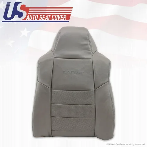 Miniatura 3 de 2002-2007 para Ford F-250 Diesel 4X4 Driver Bottom & Back Fundas de asiento de cuero gris