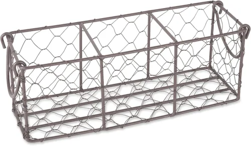 Miniatura 3 de DII Colección Chicken Wire Farmhouse Vintage, Caddy con jarrones, bronce rústico