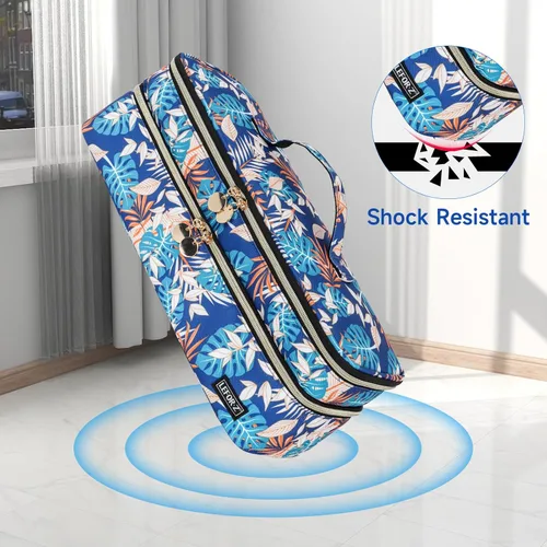 Miniatura 5 de LEFOR·Z Bolsa de transporte de viaje de doble capa compatible con cepillo secador de pelo Revlon de un solo Colorido
