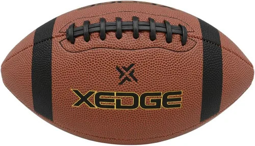 Miniatura 3 de XEDGE Balones de fútbol americano de cuero compuesto para interiores/exteriores para entrenamiento y juego recreativo Talla 6,7,9