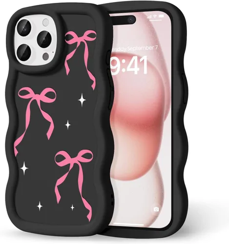 Miniatura 29 de Compatible con iPhone SE/8/7 Funda para Mujeres y Niñas, Marco Ondulado Rizado con Patrón Lindo, Estética Delgada Suave Silicona TPU Parachoques