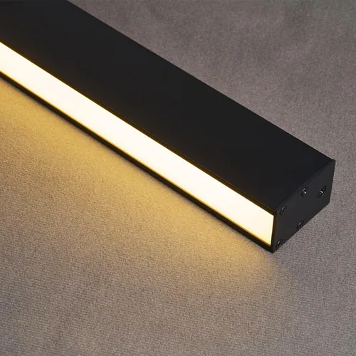 Miniatura 9 de Lámpara LED de techo negra, moderna y simple, instalación de superficie de techo de tira larga, adecuada para sala de estar, dormitorio, pasillo