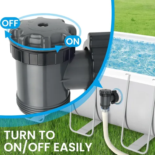 Miniatura 3 de Válvula de émbolo para piscinas sobre el suelo, conexión de 1.55 pulgadas, caudal de 1800 gph, ajuste universal, fácil de instalar, reemplazo