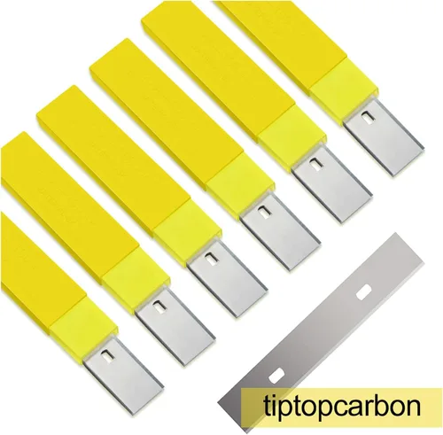 Miniatura 3 de Cuchillas raspadoras de 4 pulgadas, 60 piezas de repuesto de acero inoxidable para rascador para quitar papel tapiz de vinilos adhesivos