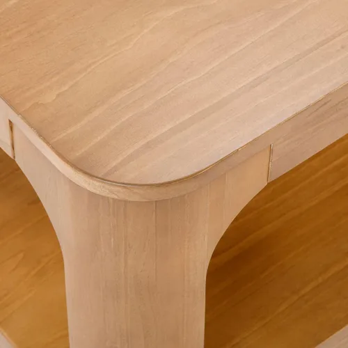 Miniatura 8 de Plank+Beam Forma - Mesa de centro moderna de 54 pulgadas con estante, mesa central contemporánea con espacio de almacenamiento, mesa de té Nuez