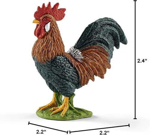 Miniatura 5 de Schleich Farm World, juguetes de animales de granja para niños y niñas, juguetes realistas de pájaros, figura de juguete de gallo, a partir de 3 años