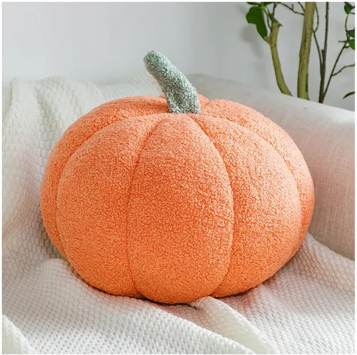 Almohada con forma de calabaza naranja, lindas almohadas de felpa de Halloween para sofá, cama, niñas jóvenes, princesa, decoración de dormitorio,