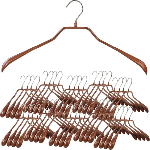 Miniatura 19 de Mawa by Reston Lloyd BodyForm Series - Percha antideslizante que ahorra espacio para chaquetas, trajes y abrigos, 16-1/2 pulgadas, estilo 42/L, Plata