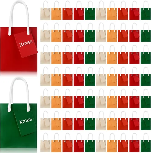 Miniatura 9 de Zhehao Paquete de 50 mini bolsas de regalo para el Día de la Madre a granel de 4 x 2.75 x 4.5 pulgadas, pequeñas bolsas de regalo de agradecimiento