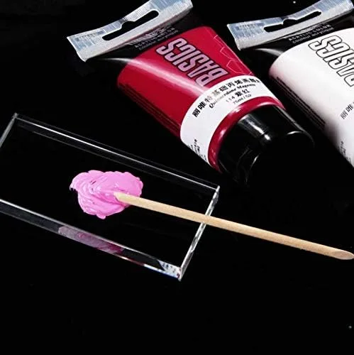 Miniatura 5 de Tablero de Vidrio Profesional para Arte de Uñas, Pintura, Mezcla de Colores, Paleta de Maquillaje, Extensión de Pestañas, Pegamento Adhesivo