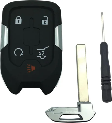 Miniatura 3 de Funda para llavero de automóvil con control remoto para Chevy Silverado GMC Sierra 1500 2500HD 3500HD 3500HD 3500HD sin llave (estilo B)
