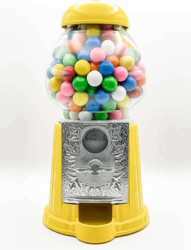 Miniatura 20 de Máquina clásica de chicle/dispensador de dulces, 9 pulgadas - negro