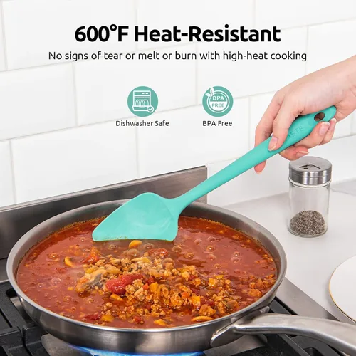Miniatura 3 de U-Taste Juego de espátulas de silicona para hornear: 600ºF de alta resistencia al calor, raspador de cocina de goma flexible de grado alimenticio