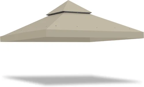 Miniatura 9 de Yescom Toldo de repuesto para cenador UV30+ de 8 x 8 pies, color gris para tienda de campaña de patio y jardín de doble nivel Y0088T09 Beige
