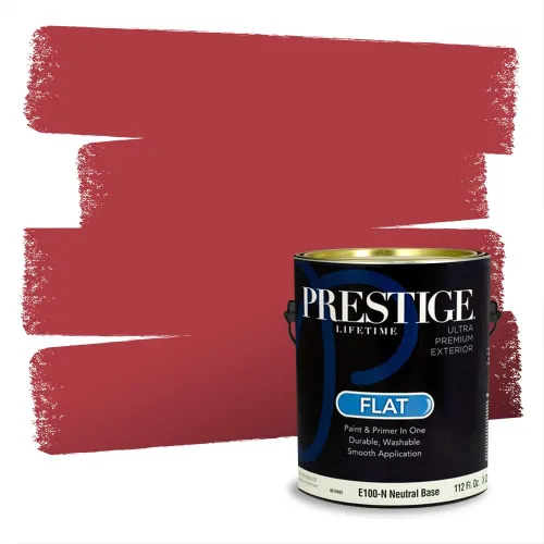 Miniatura 431 de Prestige Paints Pintura exterior e imprimación en uno, 1 galón, plano, coincidencia comparable de Valspar* Amber Rose*