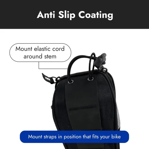 Miniatura 5 de BiKase Beetle - Bolsa grande para teléfono para bicicleta eléctrica, soporte de teléfono de nailon resistente al agua para bicicletas, compatible