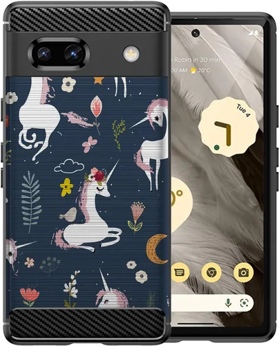 Miniatura 11 de CasesOnDeck Slim TPU Case Compatible with Google Pixel 7A (2023) / Pixel 7A Case [Flex Carbon] Cool Ultra Thin Slim Black TPU - Ouija Yes No