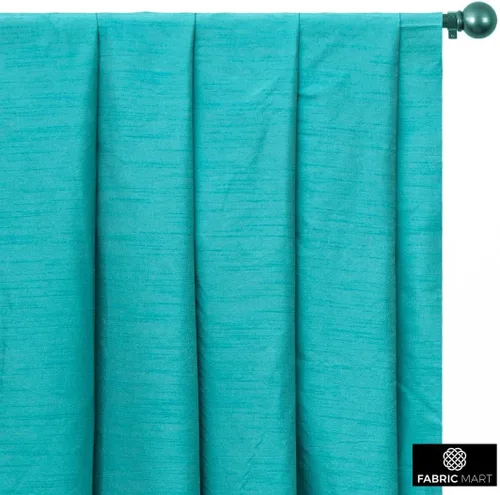 Miniatura 5 de Fabric Mart Direct The Yard, tela de seda Aqua Art de 1 yarda, 42 pulgadas de ancho, seda sintética de color sólido, tela de tapicería azul al por