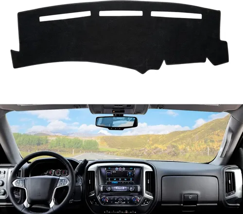 Miniatura 16 de Alfombrilla para salpicadero compatible con Chevy Tahoe Suburban Denali Avalanche 07-14, GMC Yukon/XL, Chevy Silverado 07-13, GMC Sierra sin altavoz
