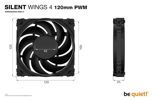 Miniatura 3 de be quiet! Silent Wings 4 120mm PWM 1600 RPM Ventilador de enfriamiento premium de bajo ruido 4 pines BL093