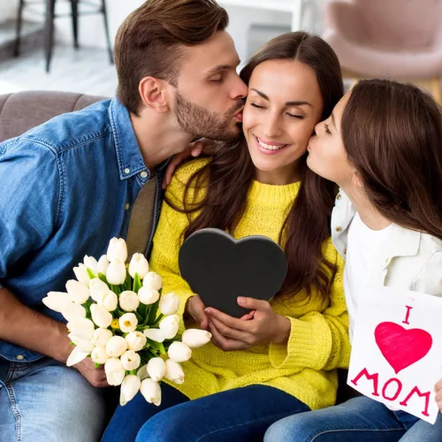 Miniatura 3 de Oairse Cajas de regalo negras con tapas para regalo, cajas de flores en forma de corazón para arreglos, juego de 4 cajas de regalo florales