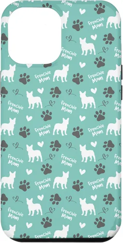 Miniatura 25 de Funda para iPhone 13 Pro Max Frenchie Mom Bulldog Francés Mamá Azul Mujeres