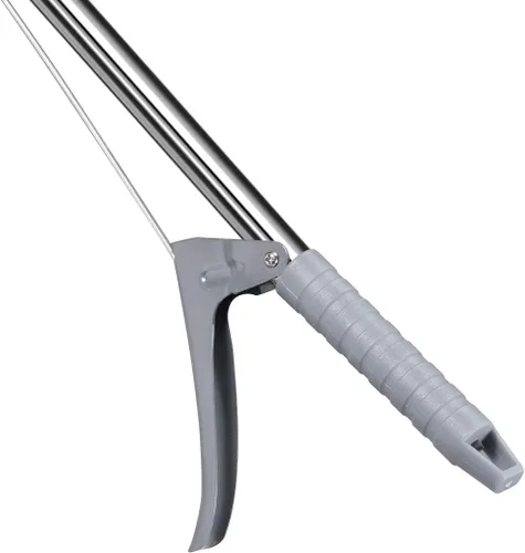 Miniatura 4 de uxcell 36 pulgadas agarrador herramienta extensor garra recogedor de basura acero inoxidable gris 2 unids
