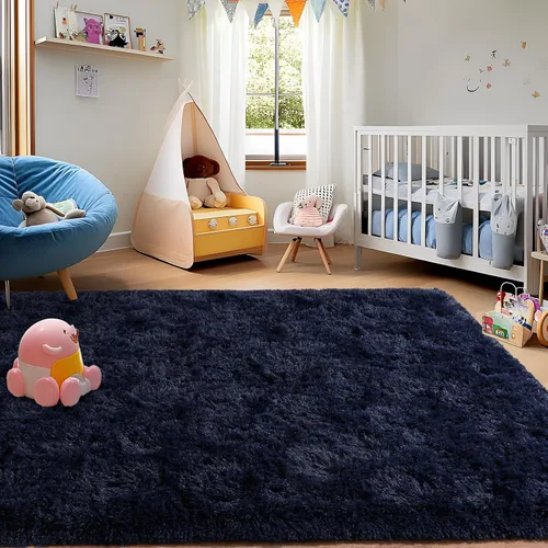 Miniatura 163 de Alfombras de área de 8x10 para sala de estar, alfombra shaggy grande ultra suave y esponjosa para dormitorio, alfombras de felpa mullida Blanco crema