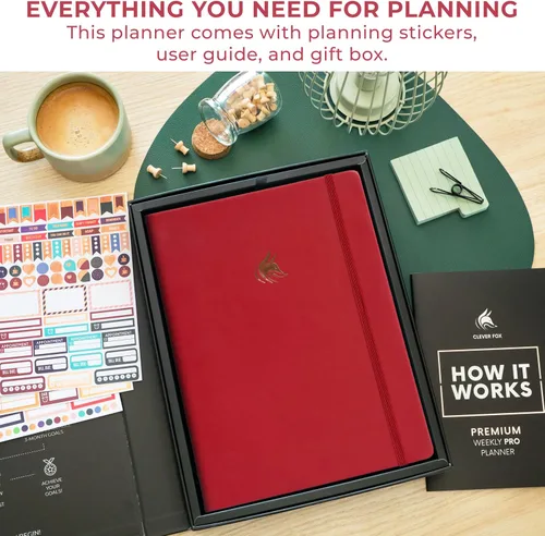 Miniatura 3 de Clever Fox Planner PRO Premium de enero de 2026 a enero de 2027 - Lujoso organizador semanal, mensual y presupuestario para productividad y alcanzar