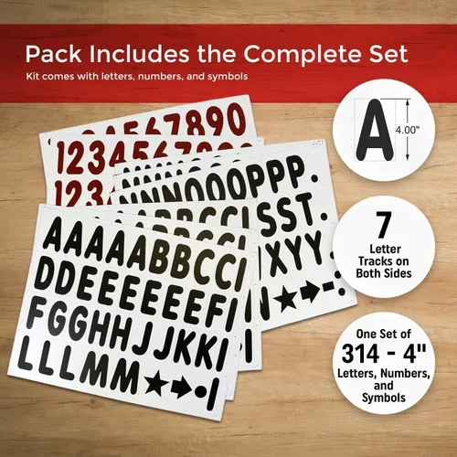 Miniatura 4 de SmartSign Letrero de Tablero de Mensajes Intercambiables de 24"x36" Letrero de Acera, BigBoss Portátil Estándar y Kit de Letras para Exteriores