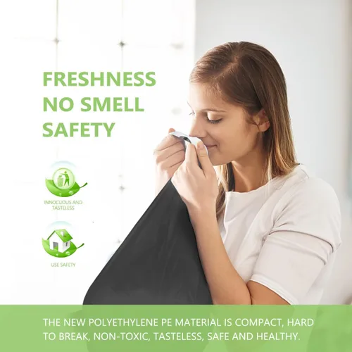 Miniatura 62 de Bolsas de basura de 7 galones, 100 unidades, bolsas de basura con cordón resistentes de Teivio, bolsas para papeleras de baño, bolsas de plástico