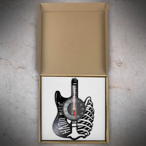 Miniatura 7 de Reloj de pared de guitarra de 12 pulgadas, moderno, decorativo, silencioso, de cuarzo, analógico, sin tictac, funciona con pilas, para amantes