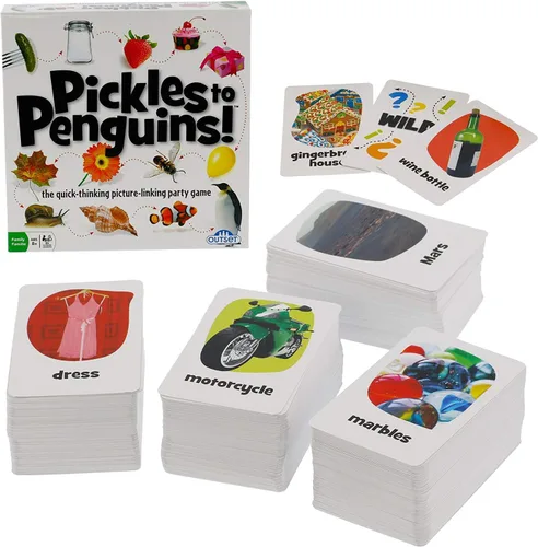 Miniatura 3 de Outset Media - Juego de cartas de la familia Pickles to Penguins - Pensamiento rápido, conexión de imágenes locas, juego a juego (a partir de 8 años)