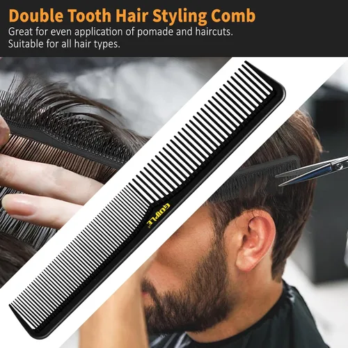 Miniatura 7 de Peines de peinado para el cabello, peine de textura de dientes anchos para hombres, regalo de Navidad para hombres, juego de peine de cepillo