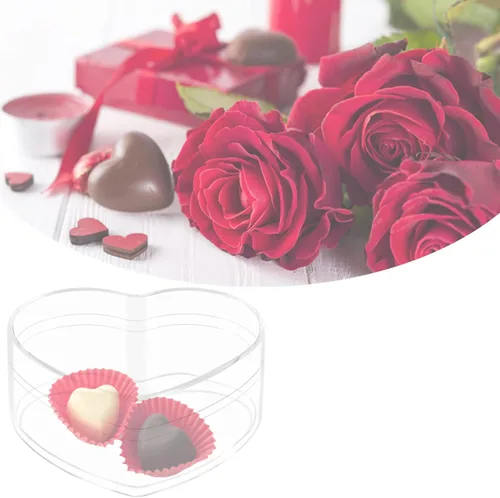 Miniatura 6 de Cajas de acrílico de 12 piezas, caja de corazón de acrílico transparente con tapas, cubo de cristal en forma de corazón, caja de almacenamiento